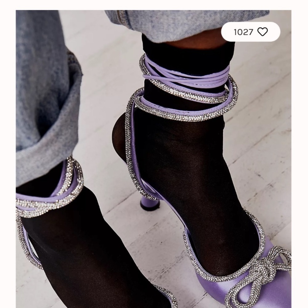 Jeffrey Campbell Juliet  lilac lace up heels size 8.5 new without box - Picture 10 of 10